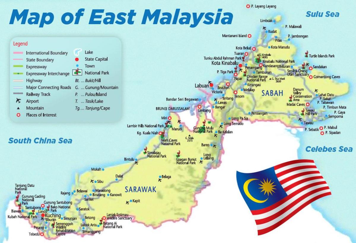 map of east malaysia