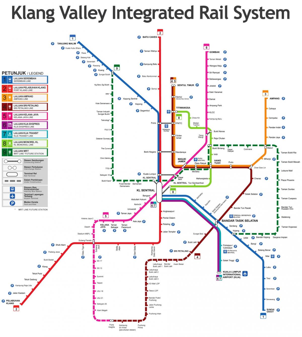 lrt line map malaysia