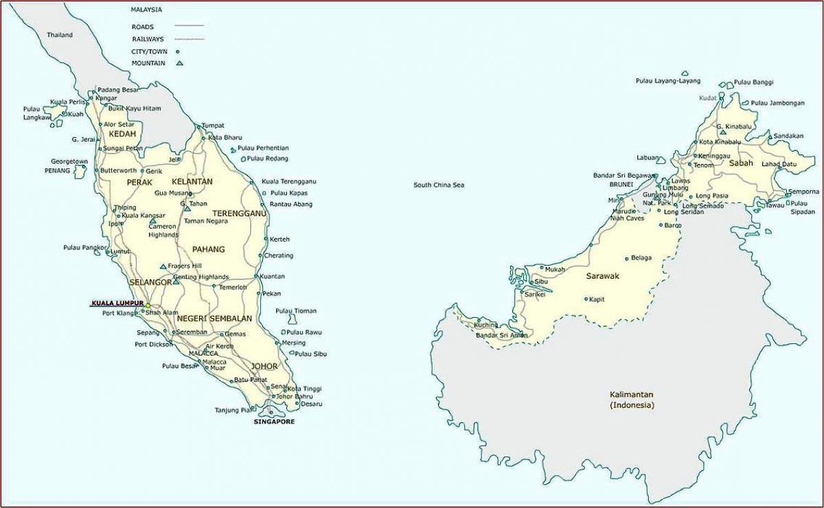malaysia cities map