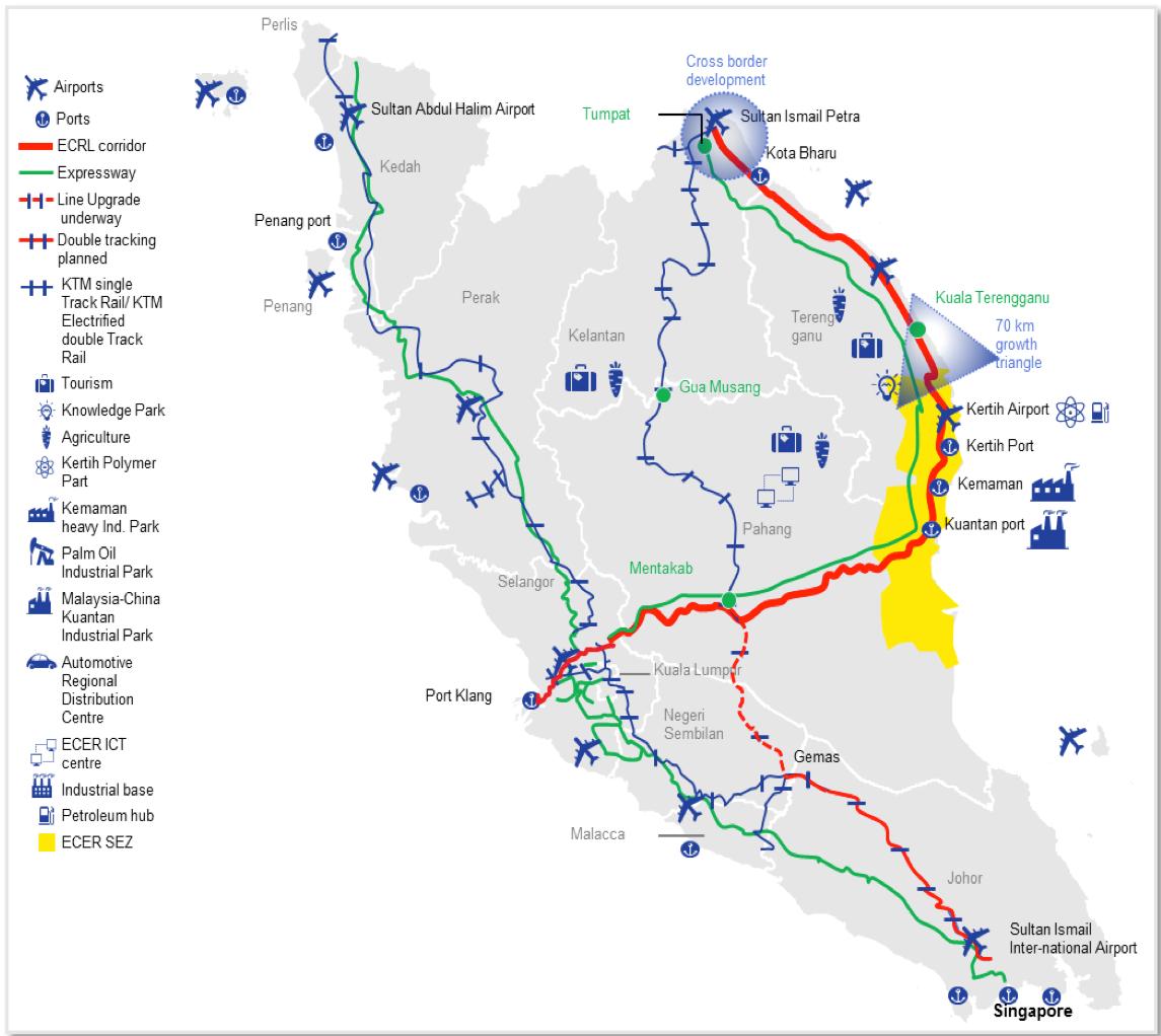 High Speed Rail Malaysia Route Map 