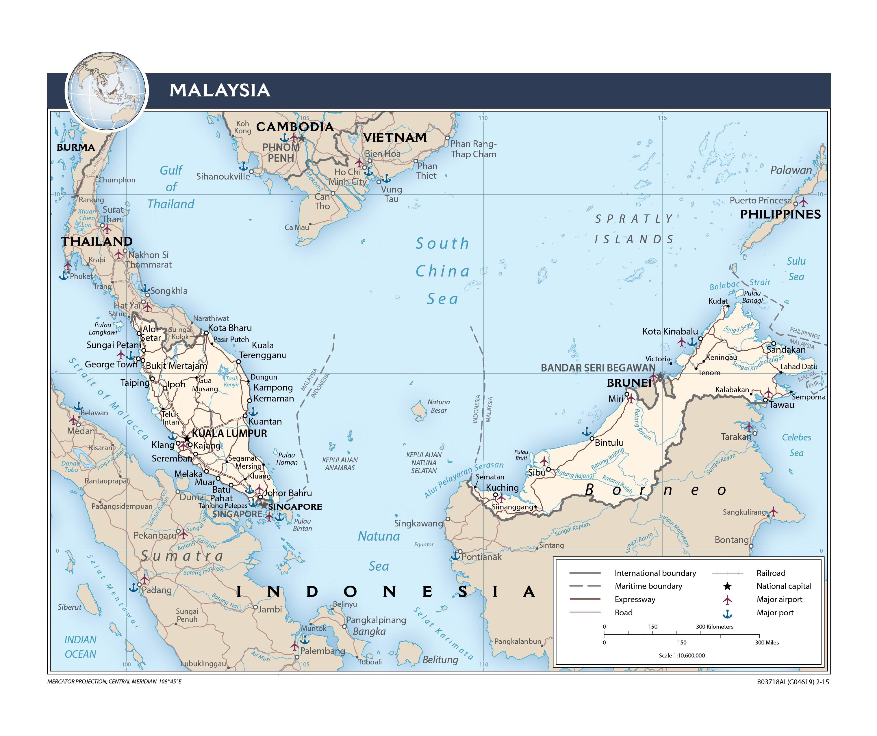 Malaysia Airports Map 