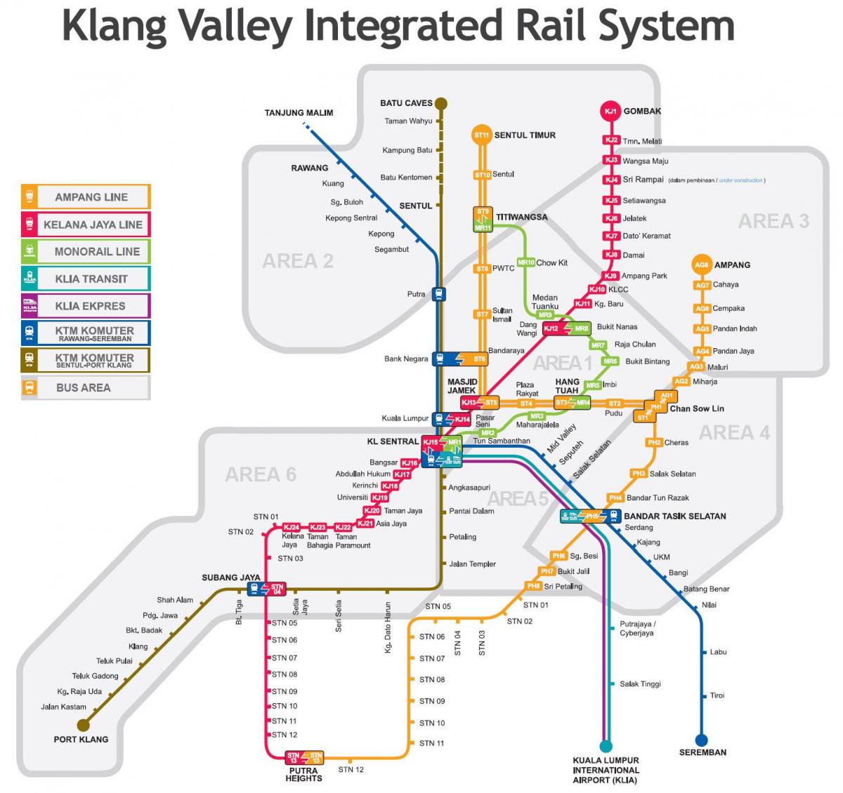 lrt map malaysia 2016