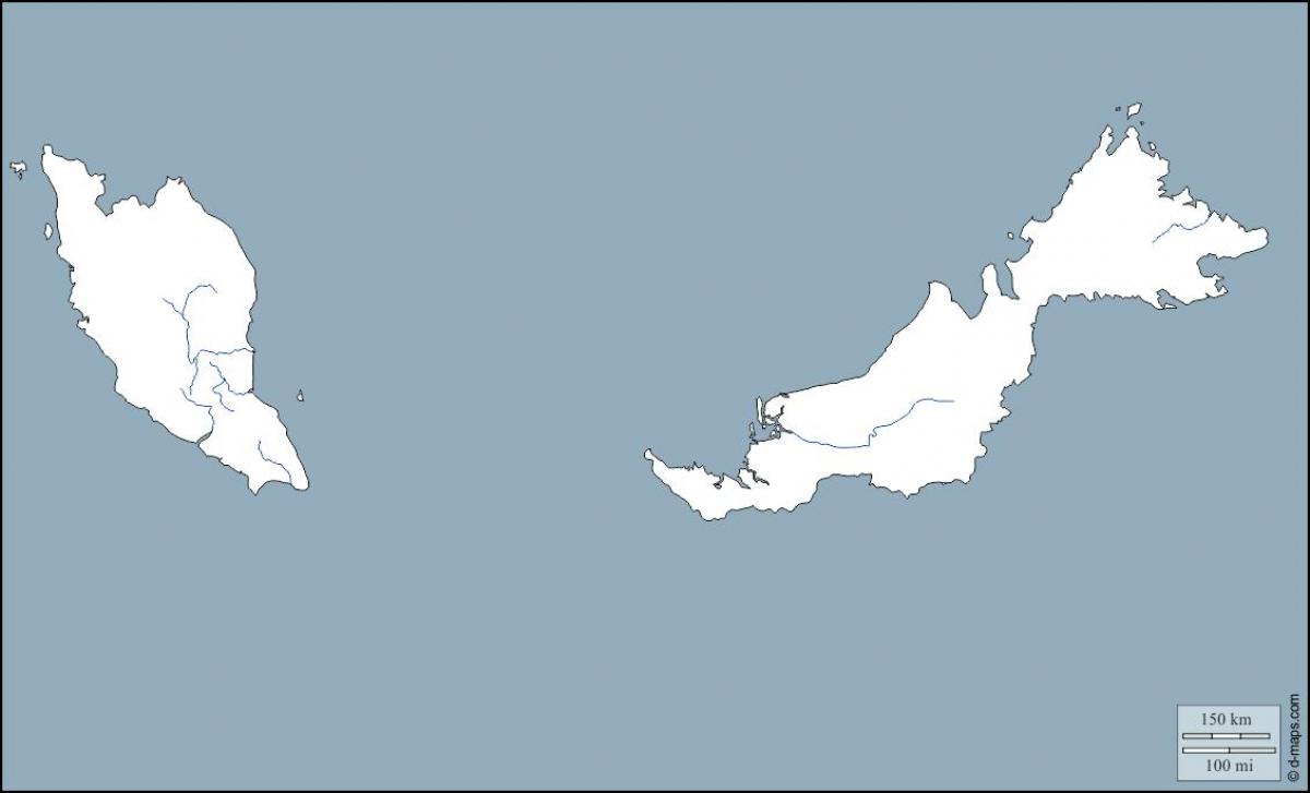 blank map of malaysia