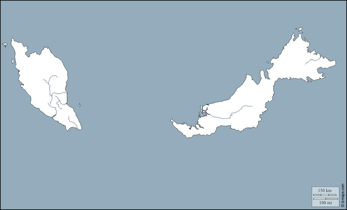 map of malaysia map outline