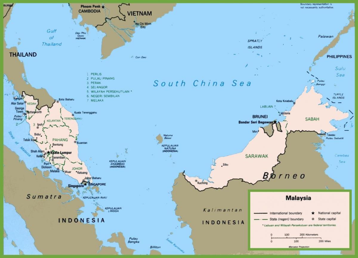 map of malaysia political 