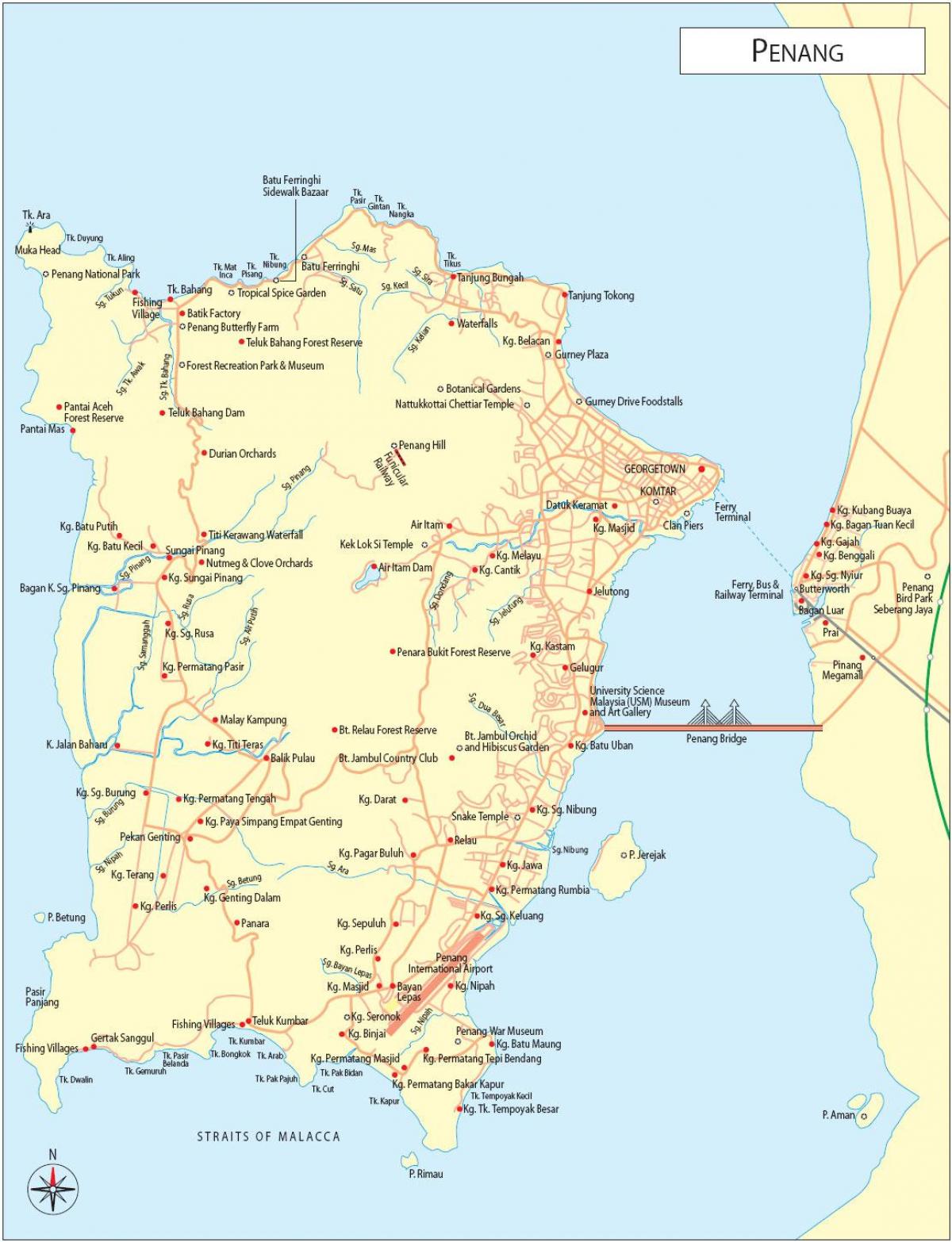map pulau pinang malaysia