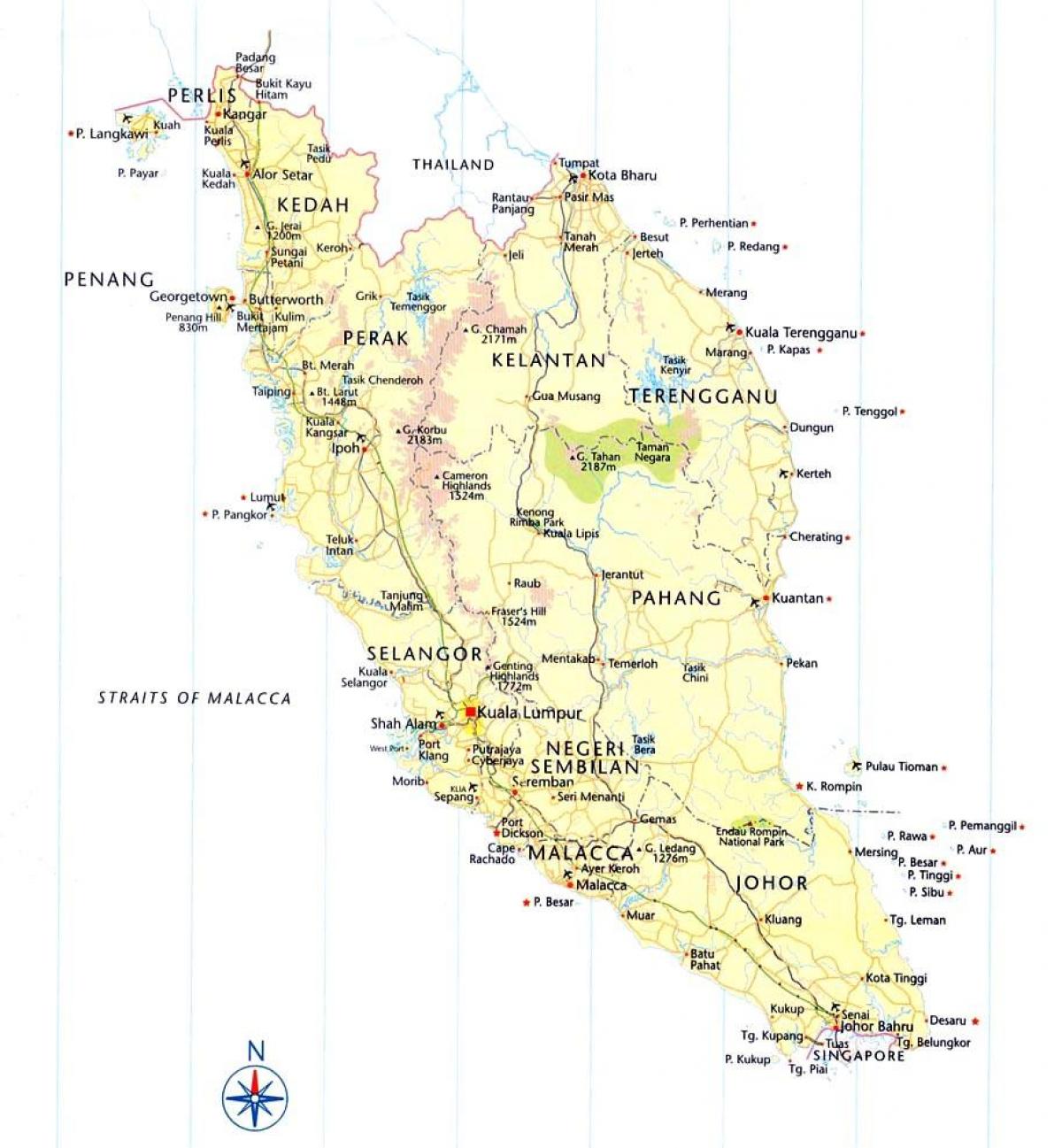 malaysia road map directions