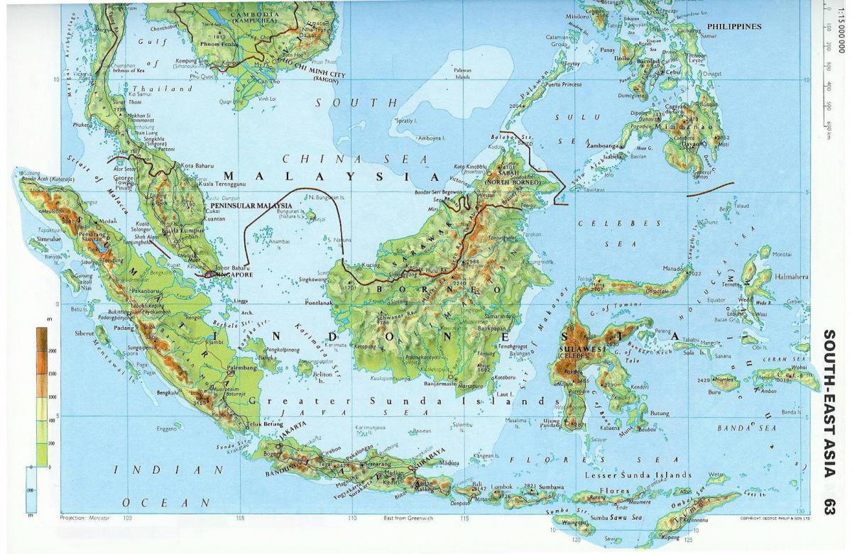 malaysia contour map