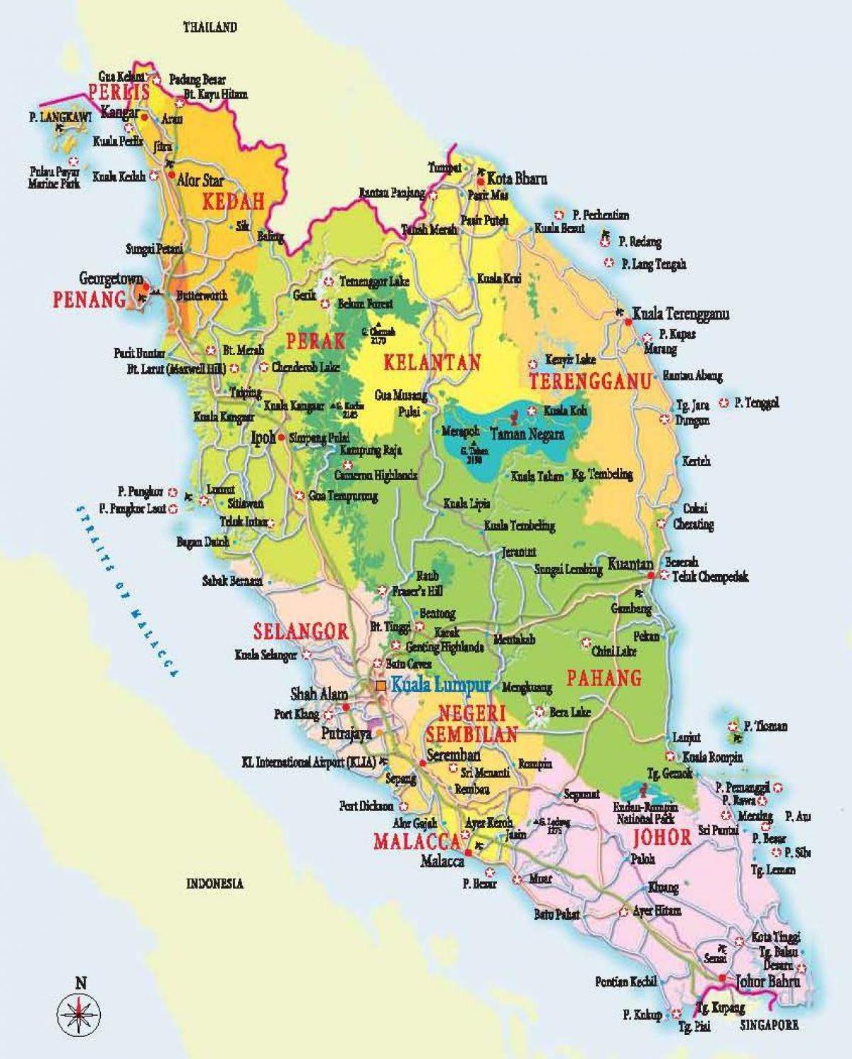 map of west malaysia