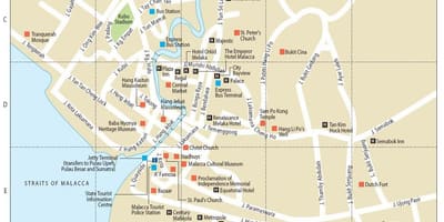 Map malacca malaysia