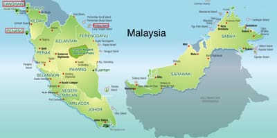Map of malaysia beach resorts