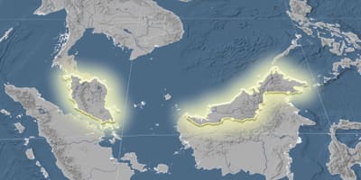 Map of malaysia elevation 