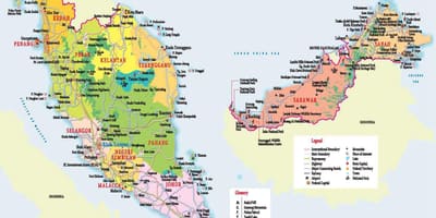 Malaysia tourist places map