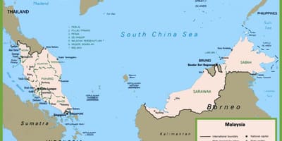 Map of malaysia political 