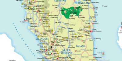 Map of map directions malaysia