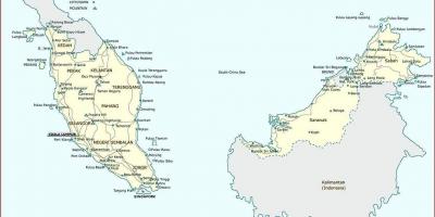 Detailed map of malaysia